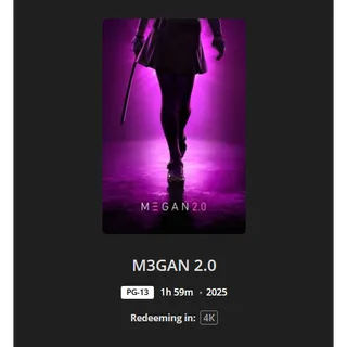 M3GAN 2.0 4k MA