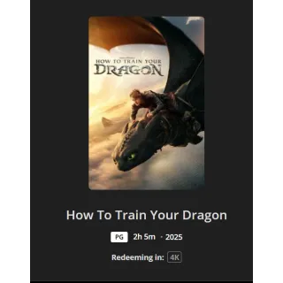 How to Train Your Dragon 2025 4k MA