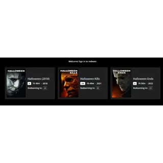 Halloween trilogy 4k MA
