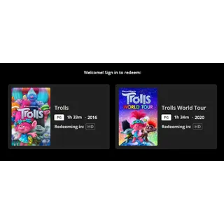 Trolls 2-movie collection HD MA
