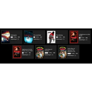 80's Horror Movies 4k MA