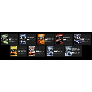 Fast & Furious 8 movie collection 4k MA