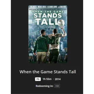 When the  Game Stands Tall HD MA