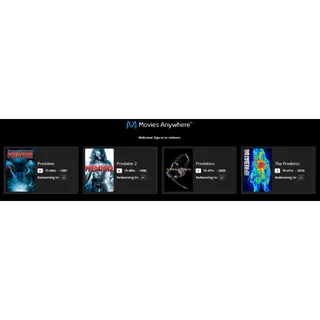 Predator 4 Film Collection 4k MA