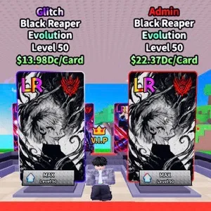 BLACK REAPER BUNDLE 1 ADMIN 1 GLITCH -ANIME CARD FA