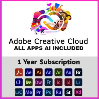 Adobe Creative Cloud Account 1 Year Subscription 