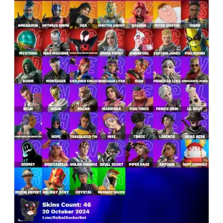 Fortnite Account - 46 Skins - Omegarok, Optimus Prime, Era, Spectra Knight,Peter Griffin...