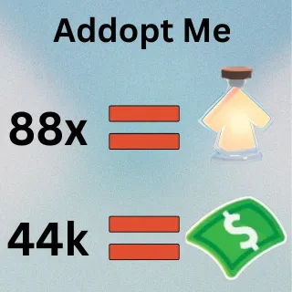 44k Bucks and 88X Age Up Potion - Adopt me