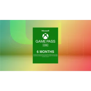 XBOX Game Pass Core 6 Months Subscription Card IN