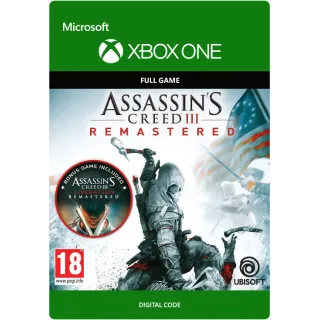 AUTODELIVERY Assassin's Creed 3 Remastered AR XBOX One CD Key