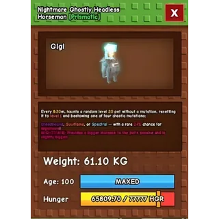 GHOSTLY HEADLESS HORSEMAN 60KG+