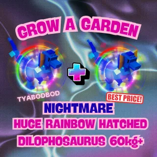X2 RAINBOW HATCHED DILOPHOSAURUS 60KG+