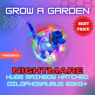 NIGHTMARE HUGE RAINBOW HATCHED DILOPHOSAURUS 60KG+