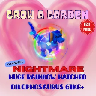 NIGHTMARE HUGE RAINBOW HATCHED DILOPHOSAURUS 61KG+