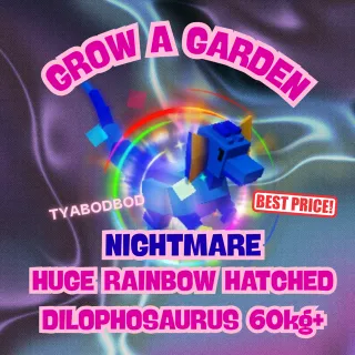 NIGHTMARE HUGE RAINBOW DILOPHOSAURUS 60KG+