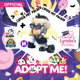 Mega Neon Preppy Capuchin Monkey with preppy sweater