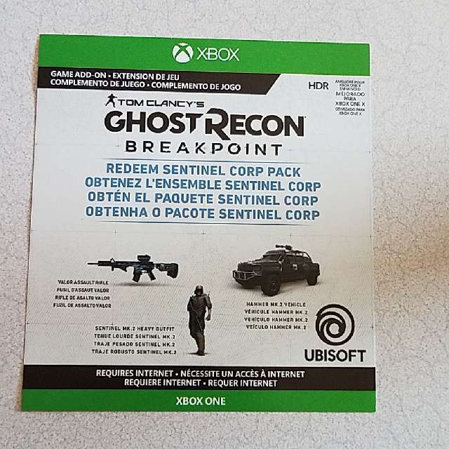 Ghost Recon Breakpoint Sentinel Corp Pack Dlc Xbox One Games Gameflip