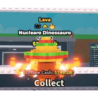 Nuclearo Dinossauro lava 277m/s