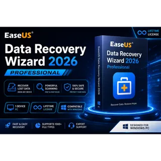 EaseUS Data Recovery Wizard 2026  Professional (PC) (1 Device, Lifetime)