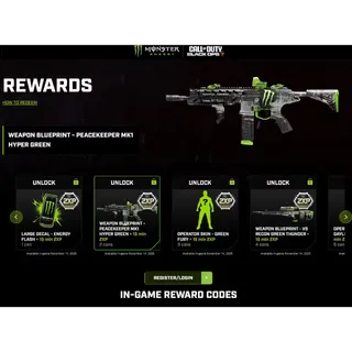 Call of Duty: Black Ops 7 - Exclusive Monster Energy Full Set Bundle Pack