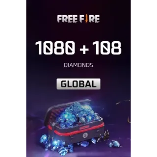 Garena Free Fire - 1080 + 108 Diamonds
