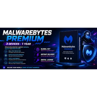  Malwarebytes Anti-Malware (3 Devices, 1 Year) - PC, Android, Mac - key (GLOBAL)