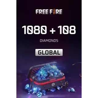 Garena Free Fire - 1080 + 108 Diamonds