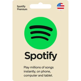 Spotify Premium Gift Card 3 Months Trial US