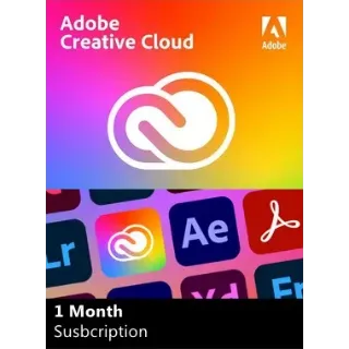 ADOBE CREATIVE CLOUD ALL APPS 1 MONTH