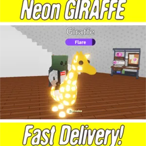 fly ride neon giraffe