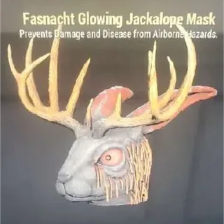 glowing jackalope mask