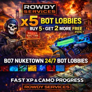 BO7 Nuketown 24/7 Bot Lobbies x5 | XP & Camo Service
