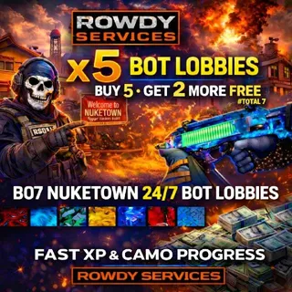 BO7 Nuketown 24/7 Bot Lobbies x5 | XP & Camo Service