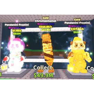 Steal A Brainrot 3x  Bundle pandanini Frostini Candy and Gold Christmasmamat Gold 