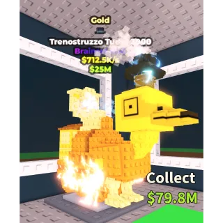 Steal a Brainrot Trenostruzzo Turbo 3000 Gold - Rebirth 