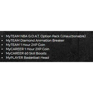 NBA 2K26 Locker Codes💎G.O.A.T. Option Pack+Diamond Animation Breaker