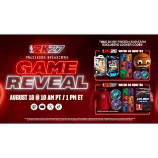 NBA 2K27 Twitch Drops ✅45 MINUTE CODE+90 MINUTE CODE✅AUTO -RELEASE