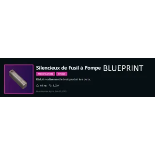 BLUEPRINT Silencieux de fusil a pompe