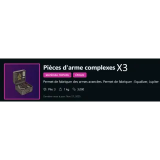 Pièces d'armes complexe X3