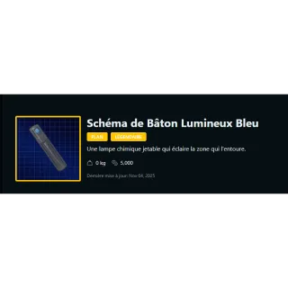 Blueprint baton lumineux bleu