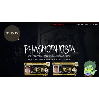 Phasmophobia Carry service: 100 Levels, Plus Hella Money