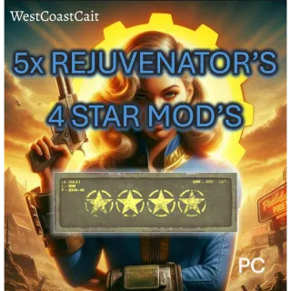 5x Rejuvenator's 4 Star Legendary Mods