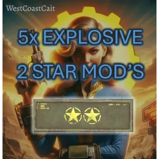 5x Explosive 2 Star Legendary Mods