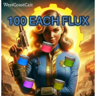 100 of Each Flux Cobalt, Crimson, Fluorescent, Violet, Yellowcake