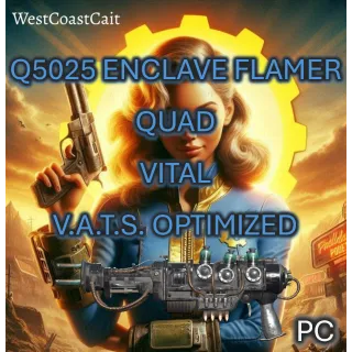 Q5035 Enclave Flamer Plasma Rifle Calibrated Capacitor, Aligned Flamer Barrel, Forceful Stock, Reflex Sight