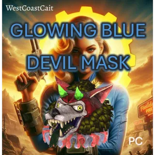 Glowing Blue Devil Mask Fasnacht