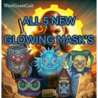 All 5 New Fasnacht Glowing Masks Corn, Sun, Owl, Skull, Jester