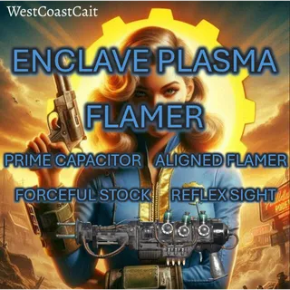 Enclave Plasma Flamer Prime Capacitor Aligned Flamer Forceful Stock Reflex Sight PERFECTLY MODDED