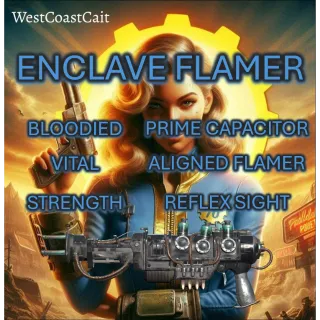 Enclave Plasma Flamer Bloodied Vital Strength Prime Aligned Flamer Reflex Sight