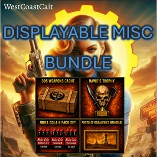 BOS Weapons Cache, David's Trophy, Nuka Cola 6 Pack Set, Photo of Rosalynn.  Misc Bundle